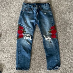 Levi’s Denim with floral embroidery